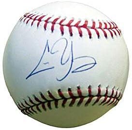 Крис Јанг Ројалс потпиша официјален МЛ Бал - автограмирани бејзбол
