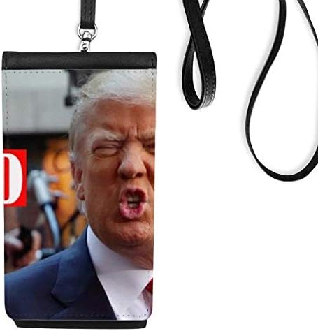 Американски претседател интересен одличен телефон Телефон Телефон чанта што виси мобилна торбичка црн џеб