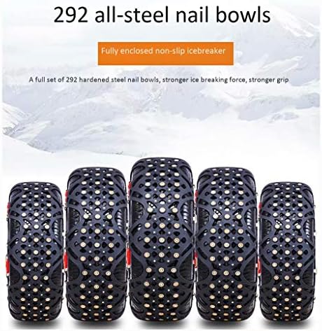 FSCZ автомобил гума снежен ланец 292 челик за нокти за нокти Безбедност против лизгање на снег автоматско затегнување на говедско