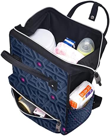Арапска геометриска шема торба за пелена ранец бебе бебе, менување торби со повеќе функции со голем капацитет торба за патување