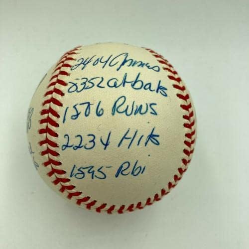 Мајк Шмит потпиша силно испишана кариера статистика Бејзбол Реџи acksексон COA - Автограмирани бејзбол