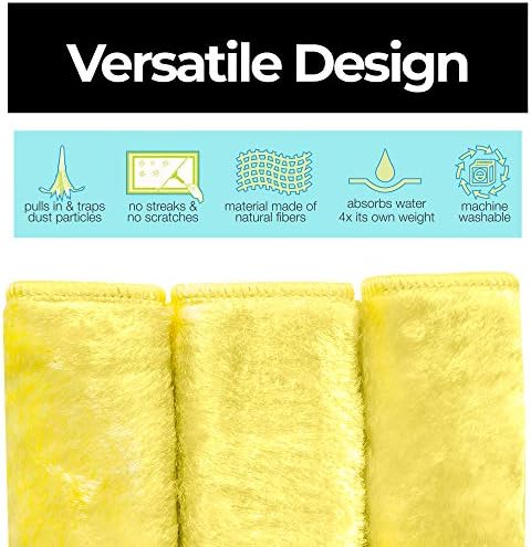 Паметен дизајн Паметна крпа со без мирис рајонски влакна - не -крик и ултра апсорбирачки - двојни меки страни - чистење, садови,