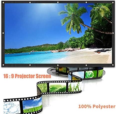 WFJDC 3D HD Wallид монтиран Проекциски екран на платно ЛЕР Проектор Висока осветленост 120 инчи-60инч за домашно кино