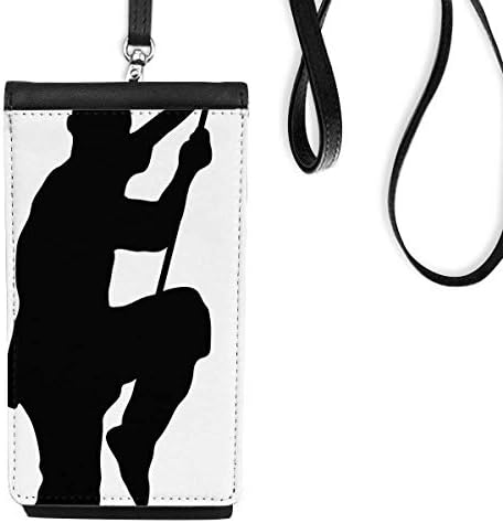 Кинески Шаолин стап во воена уметност култура Телефонска чанта што виси мобилна торбичка црн џеб
