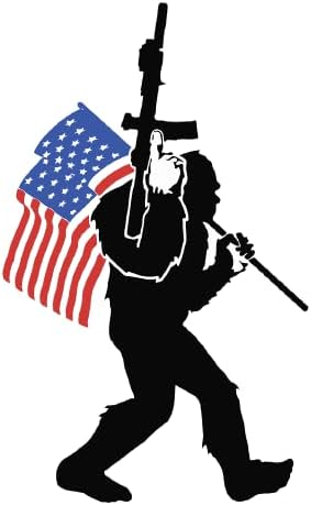 Бигфут Американско Знаме Контрола На Пиштолот Одење |Одлична Идеја За Подарок|Налепница За Налепници|2 Пакувања|5 Инчни Налепници|С11400