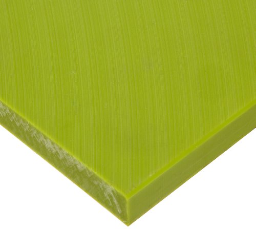 Ultra Slippery Mail-Fill Cast Најлон 6 лист, мазна завршница, ASTM D5989, зелена, 1-1/2 дебела, 12 ширина, 12 должина