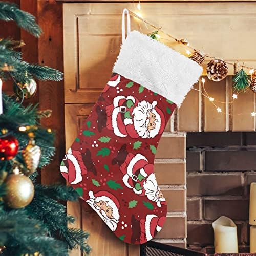 JStel Santa Claus Божиќно порибување виси украси Декорација, големи камин виси чорапи Божиќ декор