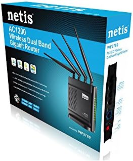 NETIS N2 безжичен AC1200 Gigabit Router, пристапна точка и повторувач на сите во еден, Advanced QoS, WPS Setup, 5 DBI голема