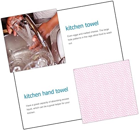 Hanabass 2pcs крпи за пешкири кои можат да се користат розови крпи Дома за миење садови за миење чистење, полиестер за домаќинство,