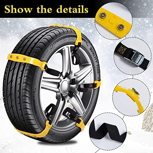Снежни ланци за SUV автомобил Снежни гуми со ланци за безбедност на автомобили прилагодливи итни универзални анти-лизгачки гуми