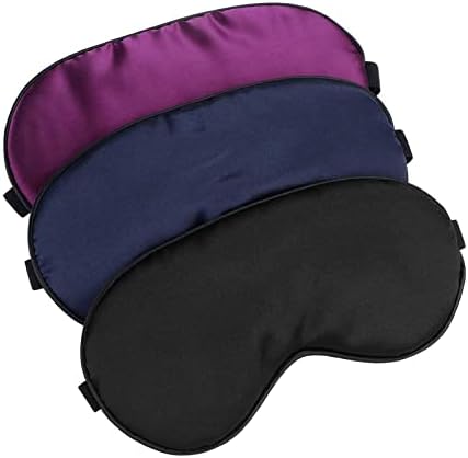 Слики за спиење на свила - мека прилагодлива капаче за очите на свила. За дома, канцеларија, воздушно патување, деловно патување, релаксација, медитација, несоница, л