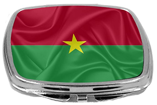Рики Најт Знаме Дизајн Компактен Огледало, Буркина Фасо, 3 Унца