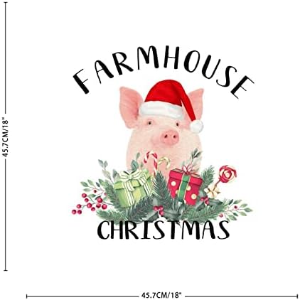 Фарма куќа Божиќна свиња со сад-капа тетратка wallид декорација wallид декорации симпатична свинче црвена само-лепенка wallидна