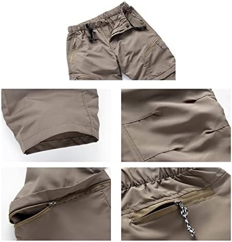 Мениски кабриолетни панталони за пешачење за мажи, отворено во тешка тежина Брзи суви панталони риболов панталони