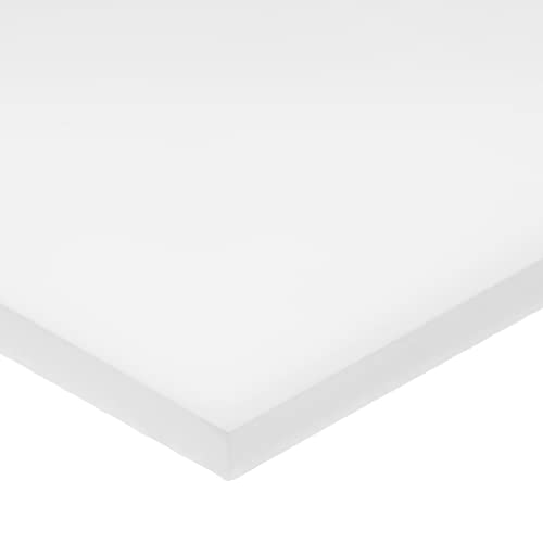 Делрин ацетал хомополимер пластична лента, бела, 5/8 во дебела x 3 во широк x 12 во долг