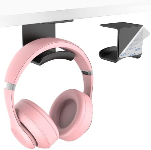 Домашна кука за слушалки под бирото - држач за слушалки под маса, лепило за гејмерски слушалки за закачалки за закачалка за