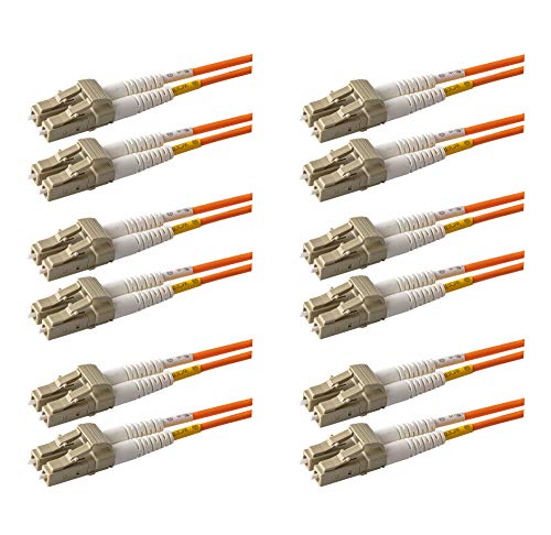 SpeedyFibertx - 6 -пакет 1 стапало мултимод OM1 62.5/125 кабел за лепенка со оптички влакна, дуплекс LC до LC, тенок Zipcord