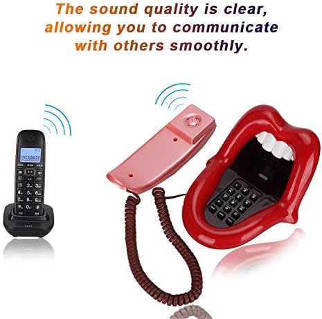 Полената линија на голем јазик, WX-3203 Без повикувач ID црвен голем јазик форма на десктоп Телефонски број за чување/пауза