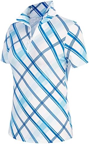 Женски 2023 печати кошули за голф со кратки ракави во боја на блуза, обични врвови за трчање поло