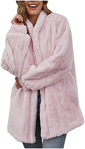 Зимска јакна за жени опремени кадифен топол горното копче со цврста боја надолу со лапел со долги ракави за пешачење