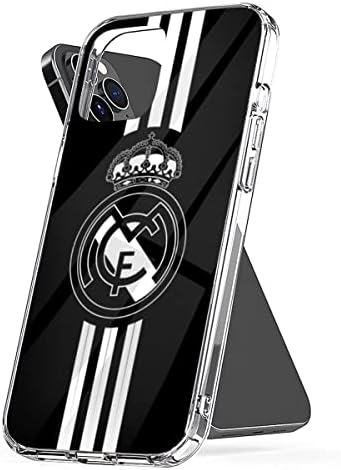 Телефонски случај Вистински додатоци за шок -пропуст на Madrid Cover Protect TPU компатибилен со iPhone 14 13 Pro Max 12 11 X XS XR 8 7 6 6S Mini Plus Galaxy S9 S10 S21 Ultra Plus Note Транспарентен
