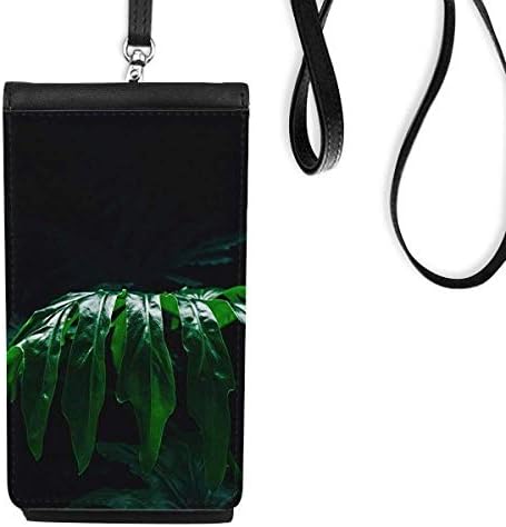 Фотографијата остава слика природна телефонска чанта чанта што виси мобилна торбичка црн џеб
