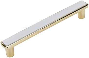 Lc lictop модерна легура на цинк, кујна кујна, влече бел кабинет мебел рачка златна основа, растојание од 128мм дупка, 4 парчиња