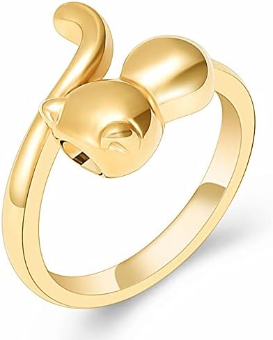 Nnjhg AC314 1PCS Кремативен накит прстен за пепел прилагодлив слатка мачка урн прстени држач за меморијален ринг -сеќавање подарок