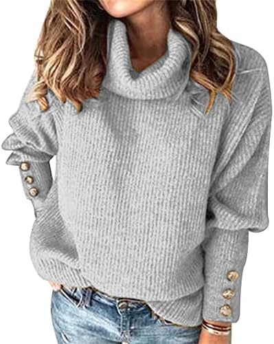Женски џемпер пулвер 2022 Зимски лабава вклопување S-5xl Turtleneck Sweatshirts Mase Casual Elegant Keep Coneape Warm Bluse