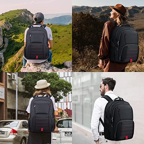 Anterk Екстра голем ранец, ранец на лаптоп, ранец за патувања, издржлив TSA отпорен на вода од 17,3 инчи носат ранец со USB