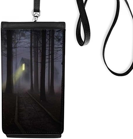 Ноќна темна шумарство наука природна глетка Телефонска чанта чанта што виси мобилна торбичка црн џеб