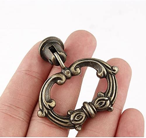 Бренд Име Лаид ретро фиока прстен влече рачки на кабинетот за цинк за украсување накит кутија фиока за фиоки со завртки домашни кујнски хардвер 10 парчиња （бронза）