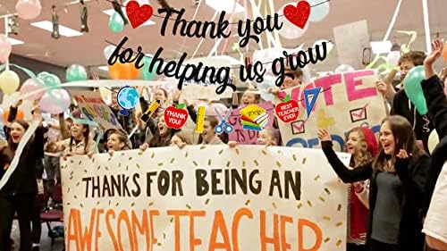 Ви благодариме Што Ми Помогнавте Да Растат Банер, Црн Сјај Декорации За Благодарност На Наставниците, Банер За Благодарност