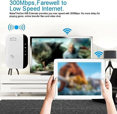 300mbps Wifi Продолжувач Сигнал Засилувач, Безжична Двојна Бенд Мрежа Повторувач, Wifi Опсег Екстендер Со Ethernet Порта, 1