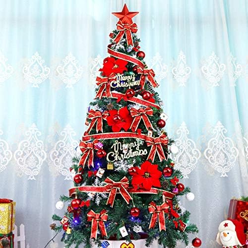 Каиксин вештачко новогодишно дрво пред-украсено, премиум шаркан смрека, лесна декорација на празници за собрание Цврсто метал