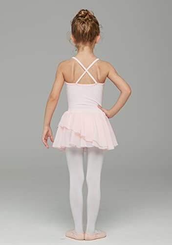 Мднмд Девојки Балет Фустани Трико Со Здолниште Дете Танц Активен Фустан Балерина Облека