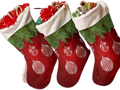 WXBDD Божиќни светла Црвена позадина Божиќни чорапки Божиќни украси за домашно дрво што висат украси торби за подароци