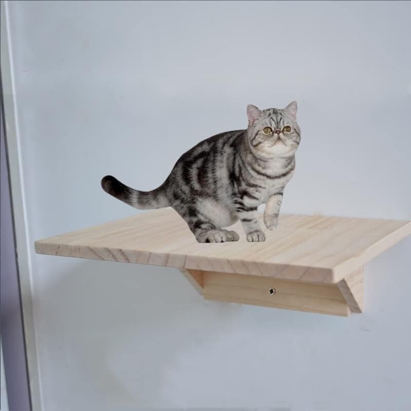 Зизмх мачка дрво мачка искачување рамка за качување од плоча од дрво мачка за скокање со платформа DIY миленичиња мебел маче