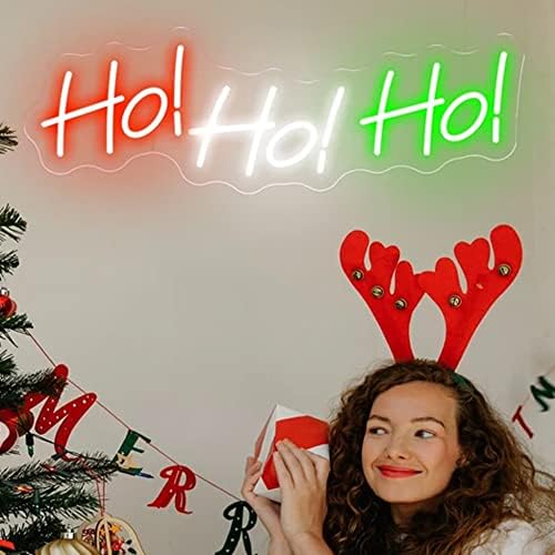 Хо! Хо! Хо! Божиќен неонски знак прилагодено украсен wallиден декор, обичајно LED светло, декор на Дедо, украс за дома, персонализирани