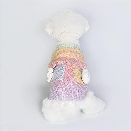 Градиент на џемпер од кучиња Kawaii со 3D нејасна мечка мека топла миленичиња пукалови со плетеник со слатка кутре мачка кардиганска