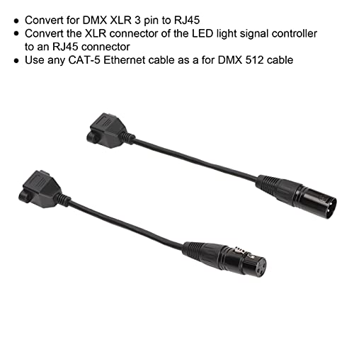Heimp 1 пар XLR3 до мрежен кабел RJ45, професионален 3 пински Femaleенски XLR мрежен кабел за продолжување на кабелот, приклучок