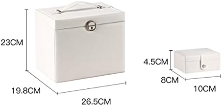 Голем Капацитет Пет Слоја Кутија За Накит Козметичка Кутија Кутија За Складирање Накит Со Кутија за заклучување