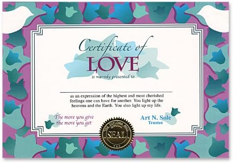 Беистл Сертификат За Љубов, 5 х 7, 6 По Пакет