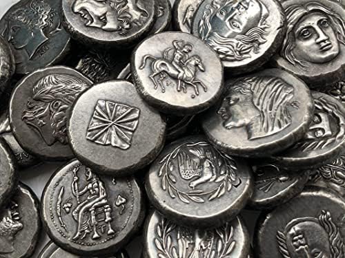 Грчки Монети Месинг Сребрени Антички Занаети Странски Комеморативни Монети Неправилна Големина Тип 21