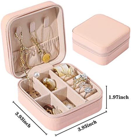 10 Пакет Мини Накит Патување Случај Мал Накит Организатор Кутија За Жени Девојки Пренослив Накит Дисплеј Кутија За Складирање