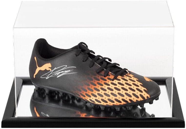 Винсент Компани потпиша фудбалски чизми - Пума, црна - во случај на акрилен дисплеј - автограмирани фудбал
