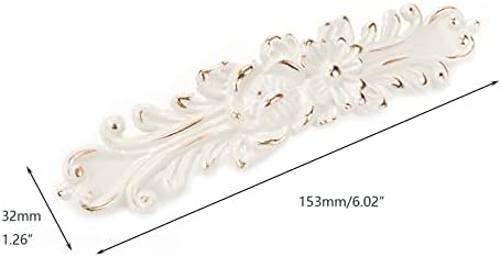 Рачки во форма на цвеќиња во облик на мебел Повлечете го домаќинството Декоративни бели рачки Европски стил Антички рачки 4