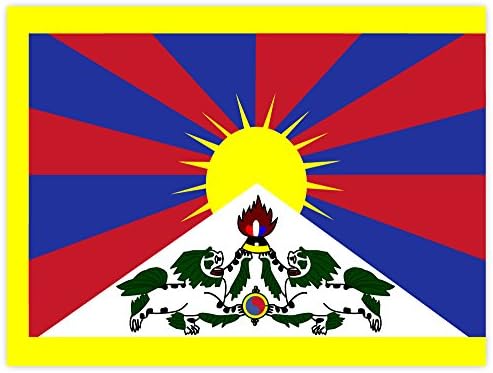Налепница на Tibet Flage Decal 5 x 4