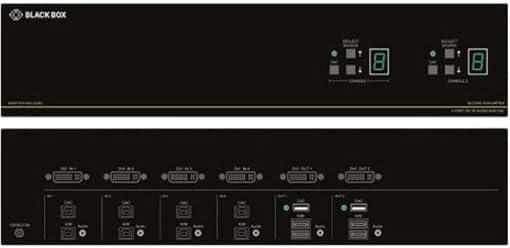 Црна Кутија Мрежа-SS4P-DVI-4X2-UTAC - Црна Кутија Безбедна Kvm Матарикс Прекинувач, NIAP 3.0-4 Компјутер - 2 Локален Корисник-3840