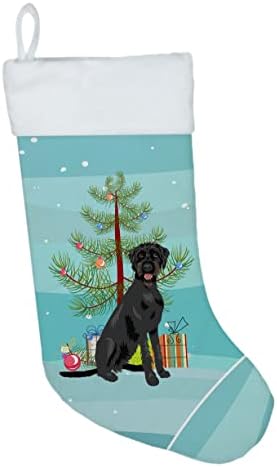 Богатства на Каролина WDK3005CS Doodle Black and Tan Christmas Christmas Christmas Stocking, камин што виси чорапи Божиќна сезона